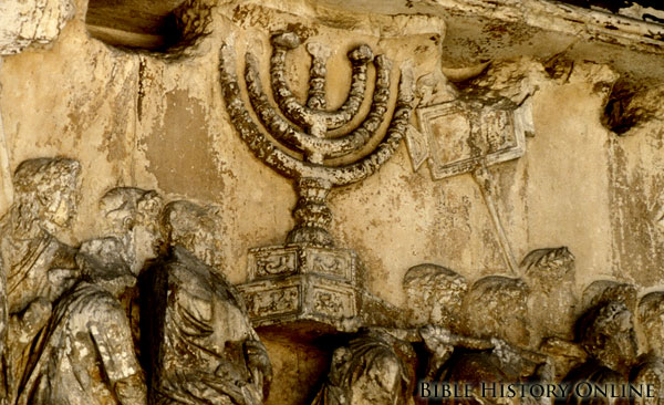 Arch of Titus Soldiers Carrying Jewish Candlestick and Sign