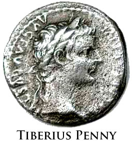 Tiberius Tribute Penny - Roman Denarius