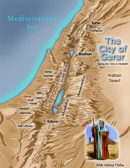 Map of the City of Gerar During the Time of Abraham