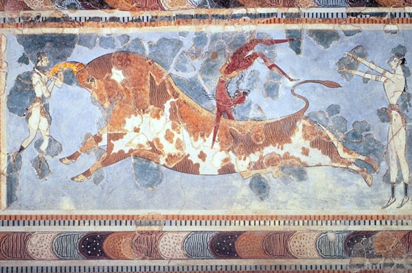 Ancient Bull Fresco from Knossos