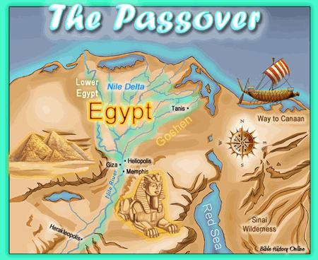 Map of the Passover in the Land of Egypt