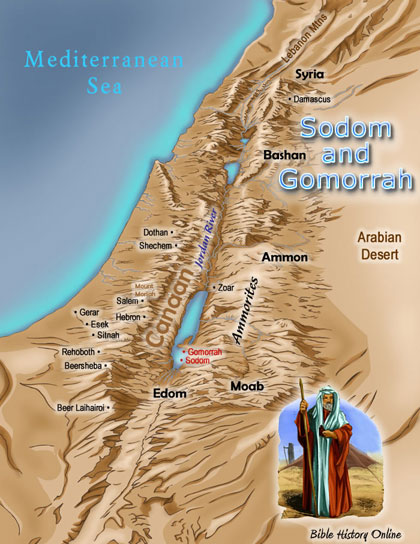 Map of Sodom and Gomorrah Possibly