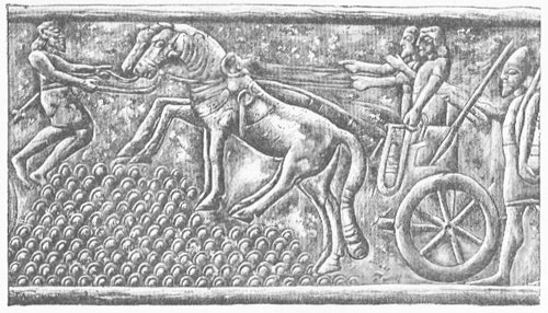 Shalmaneser III on Chariot