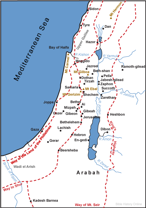 Map of the Territory of Ancient Palestine