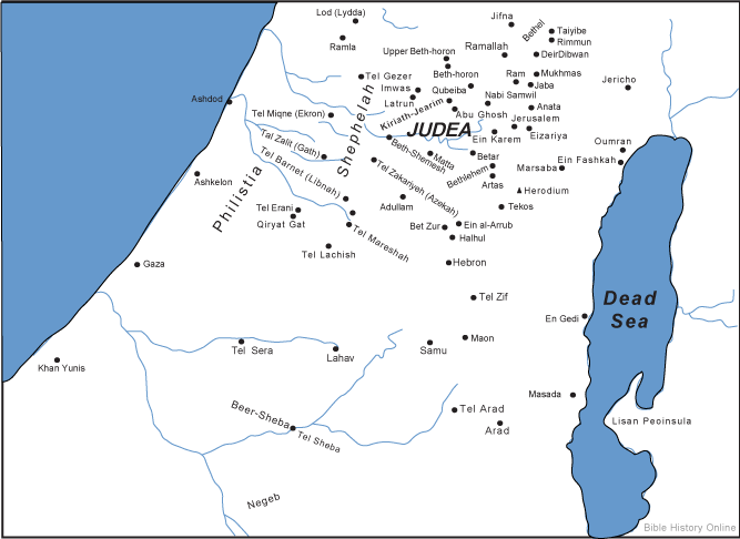 Map of Egypt in Biblical Times