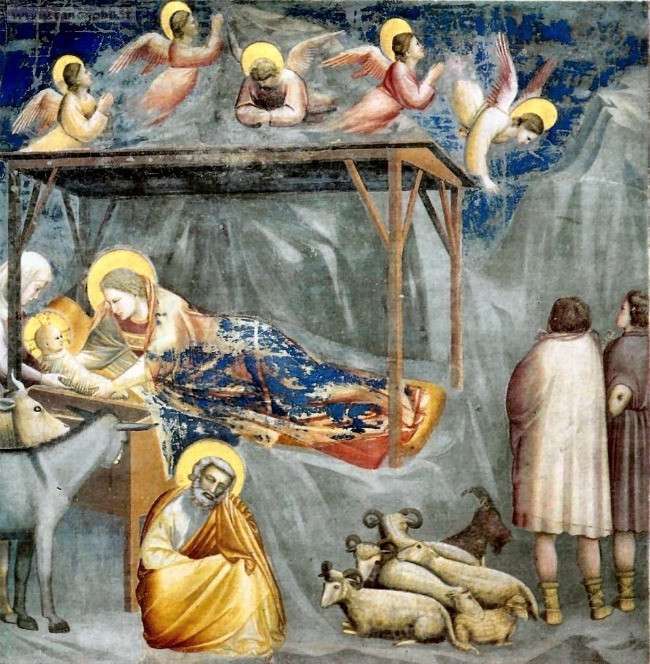 Giotto – Nativity, Scrovegni (Arena) Chapel, Padua (c. 1305).