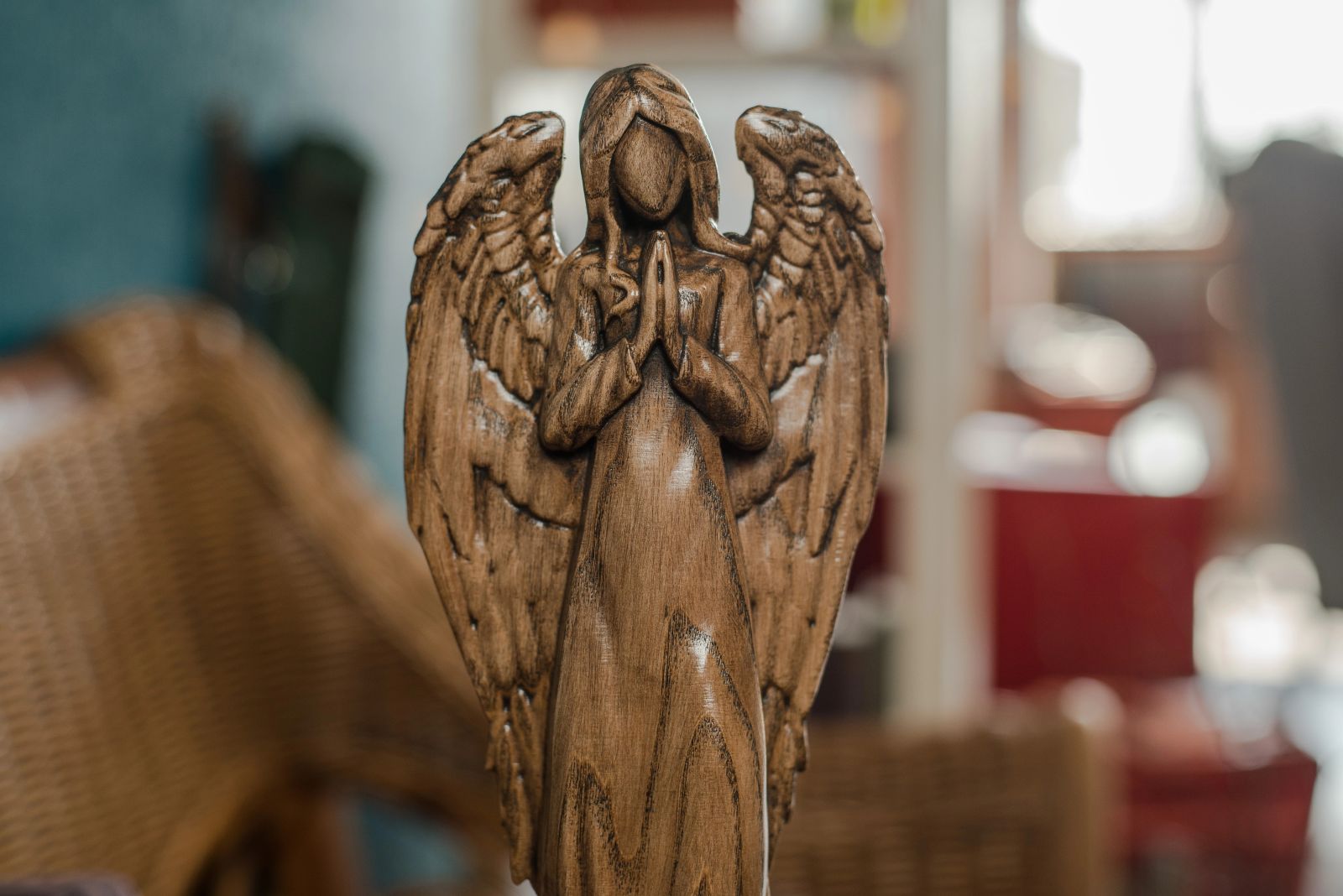 Wooden Angel Sculptures: A Spiritual Reminder of God’s Presence... hero image