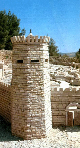 Photo of the Psephinus Tower in the Second Temple Model