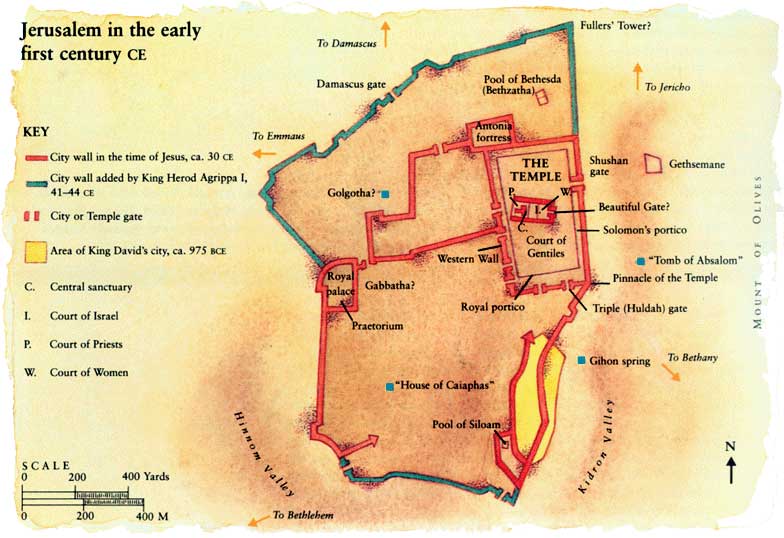 Jerusalem in the First Century A.D. (Map)