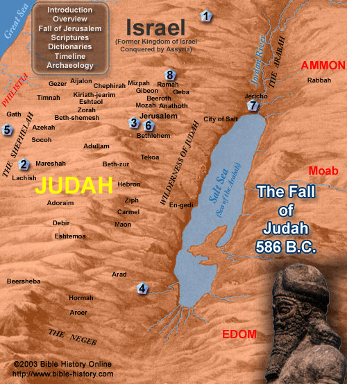 Map of the Fall of Judah