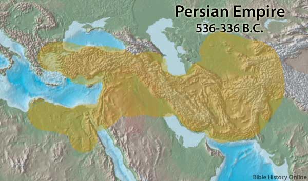 Map of the Persian Empire (536-336 BC.) under Darius the Great.