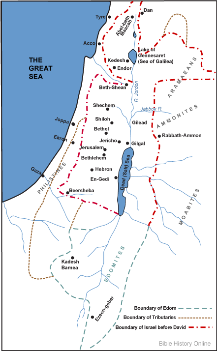 Map of the Kingdoms of David and Solomon