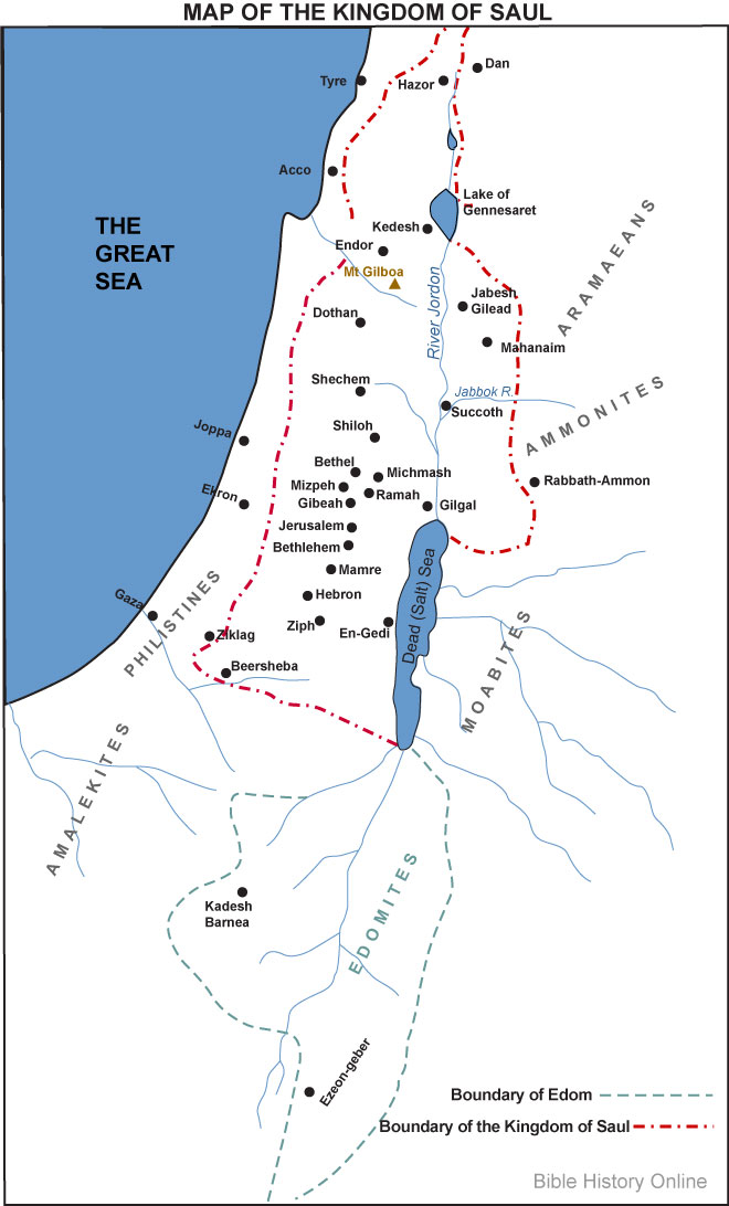 Map of the Kingdom of Saul