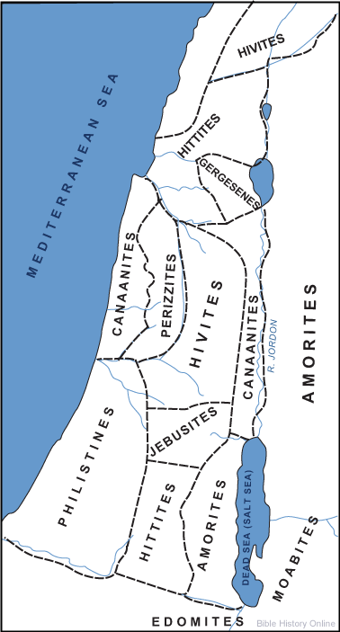 Map of the Canaanites