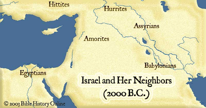 Map of Israel and Her Neighbors (2000 B.C.)