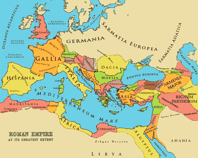 Map of Alexander's Empire at its Height 323 BC