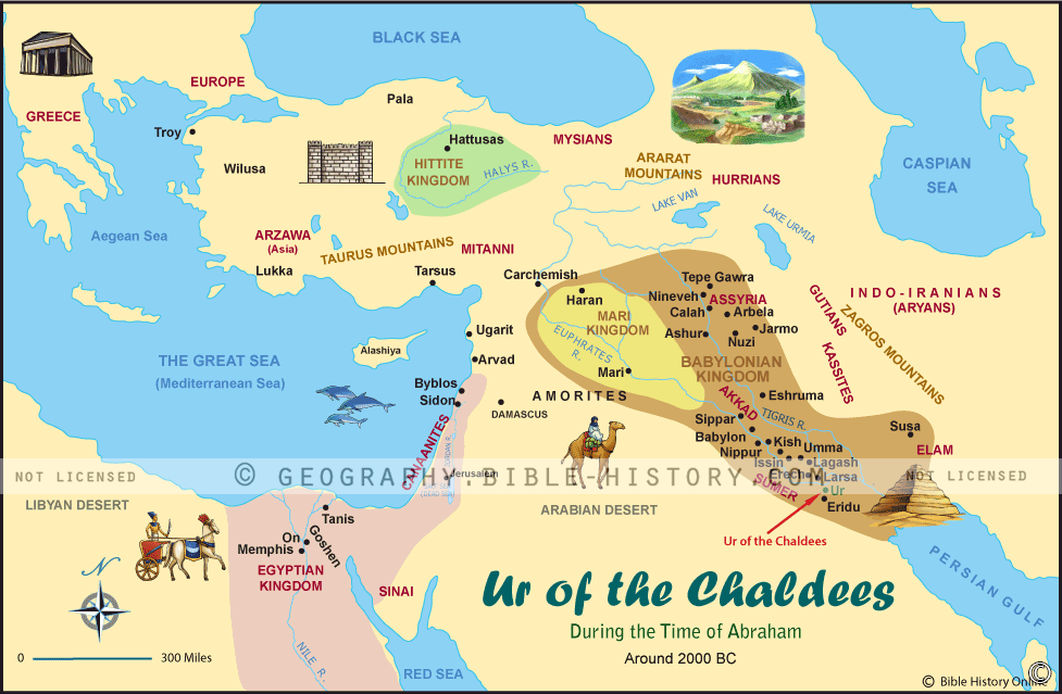 Quick Reference Map of Ur of the Chaldees