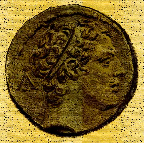 Illustration of the Head of Antiochus Epiphanes