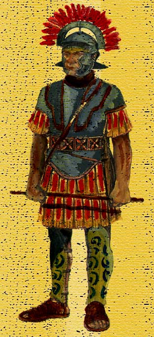 Painted Illustration of a Roman Centurion