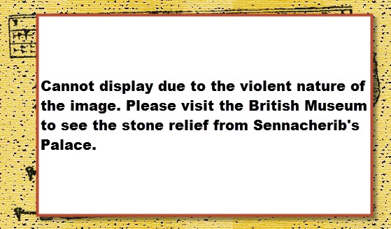 Illustration of Assyrians Skinning Their Captives