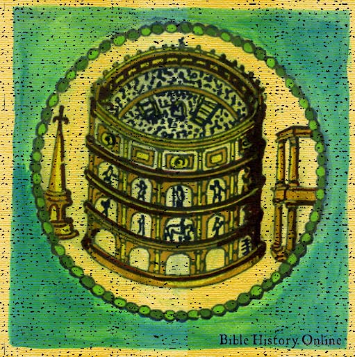 Colosseum Coin Drawing Color Painting
