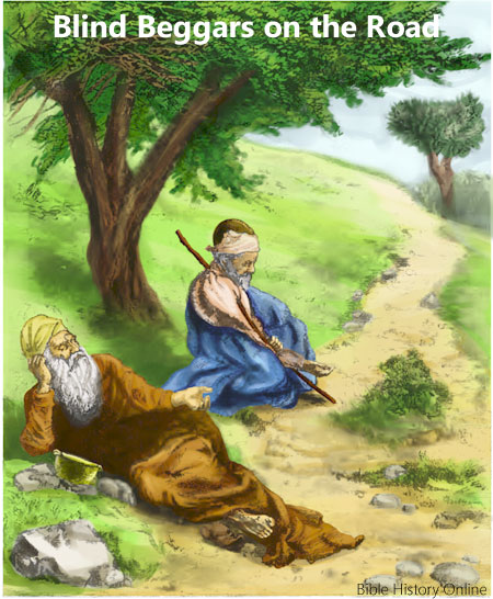Painting of Blind Beggars on the Road