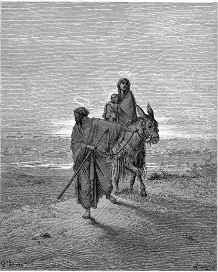 The Flight Into Egypt painting by Gustave Dore