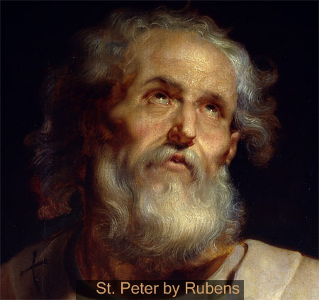Painting of St Peter by Rubens