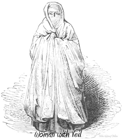 Drawing of a Woman with a Veil
